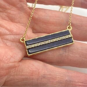 BAUBLEBAR Goldtone Bar Rhinestone Necklace